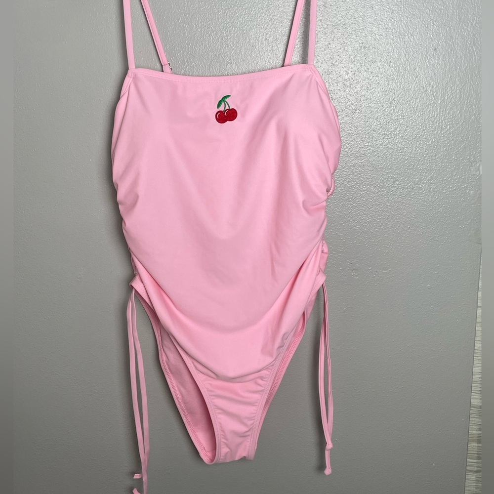 Pink Cherry One Piece Bathing Suit Y2K Vibes